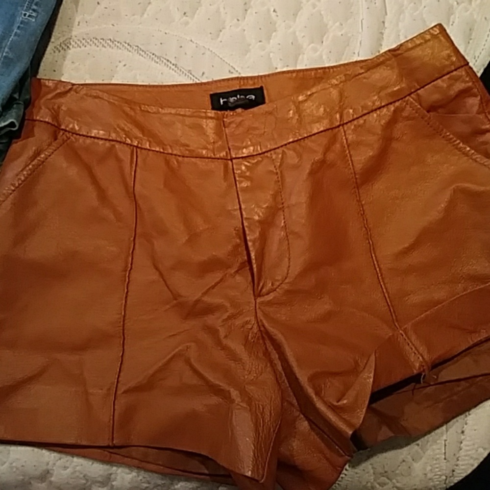 Leather shorts
